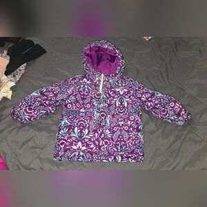 Columbia Purple Floral Patterned Winter Jacket 3T